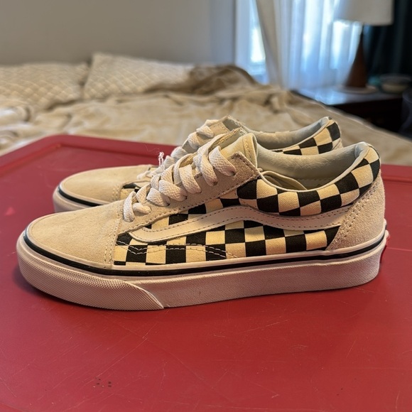 Vans old school, black and white checkered, suede toe heel men’s 3.5 women’s 5 - Picture 8 of 12